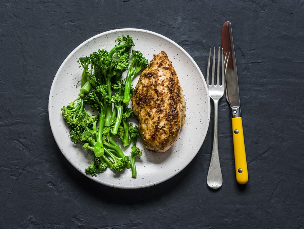 healthy diet lunch baked chicken