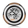 Digital cooking thermometer with wireless monitor for precise temperature control.