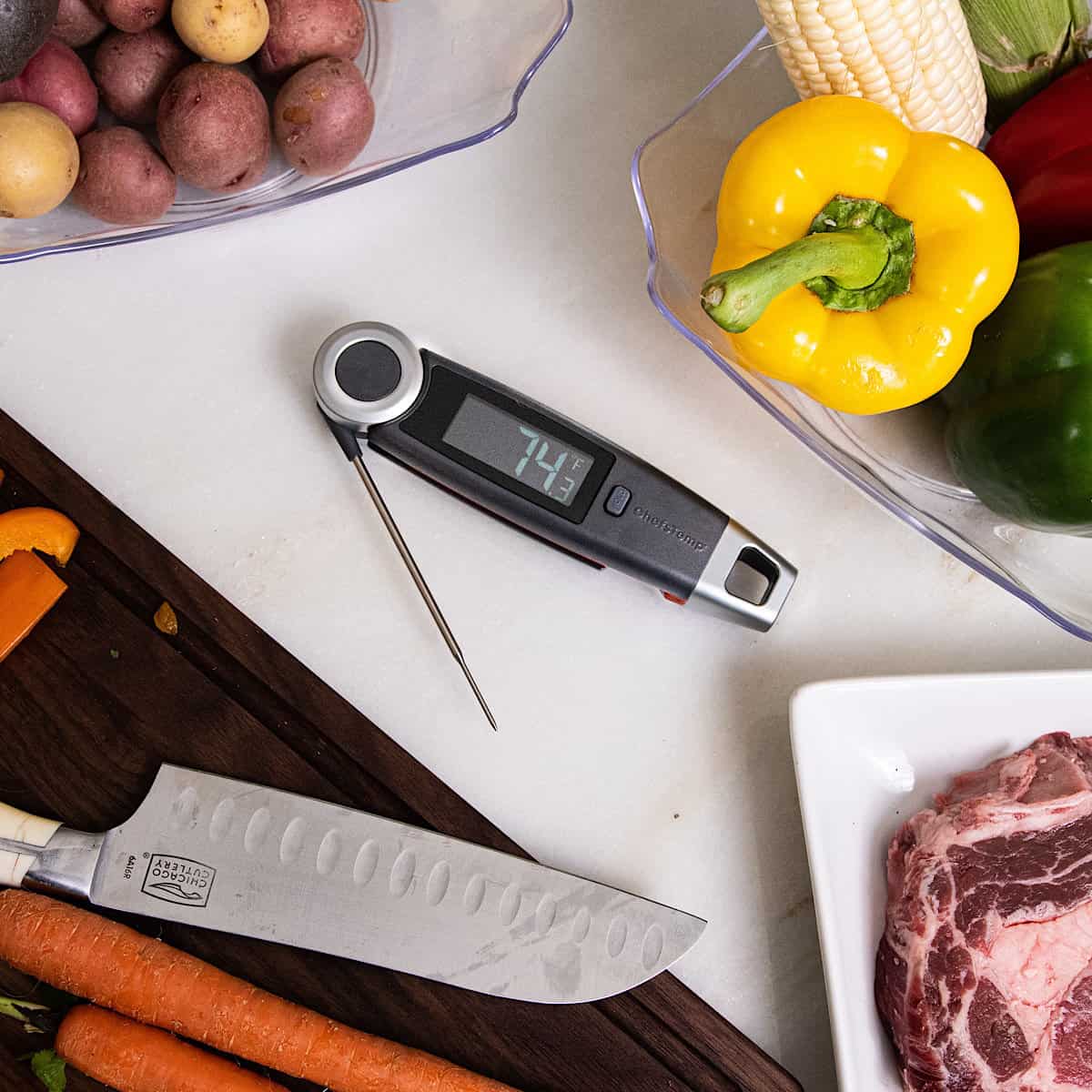 Flamen Digital Meat Thermometer with Backlight for Kitchen, Deep