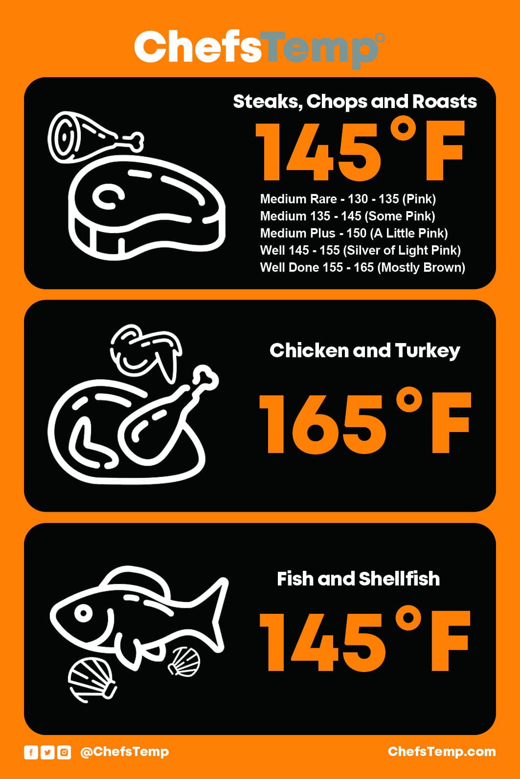 ChefsTemp Safe Cook Temp Magnet ChefsTemp Safe Cook Temp Magnet