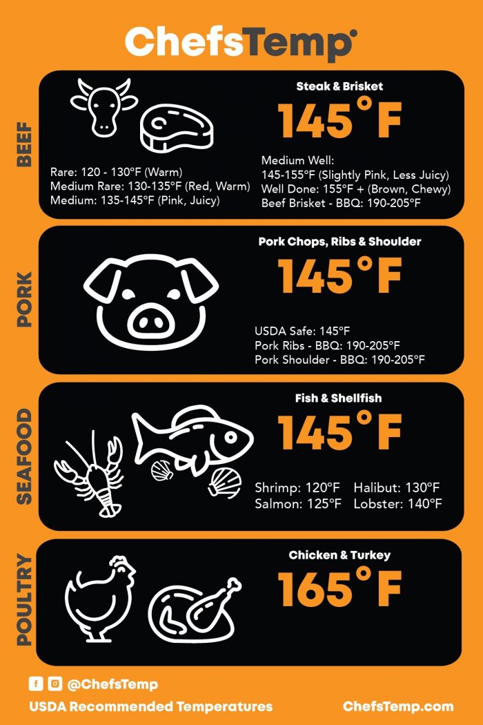 ChefsTemp – Safe Cook Temp Magnet ChefsTemp - Safe Cook Temps