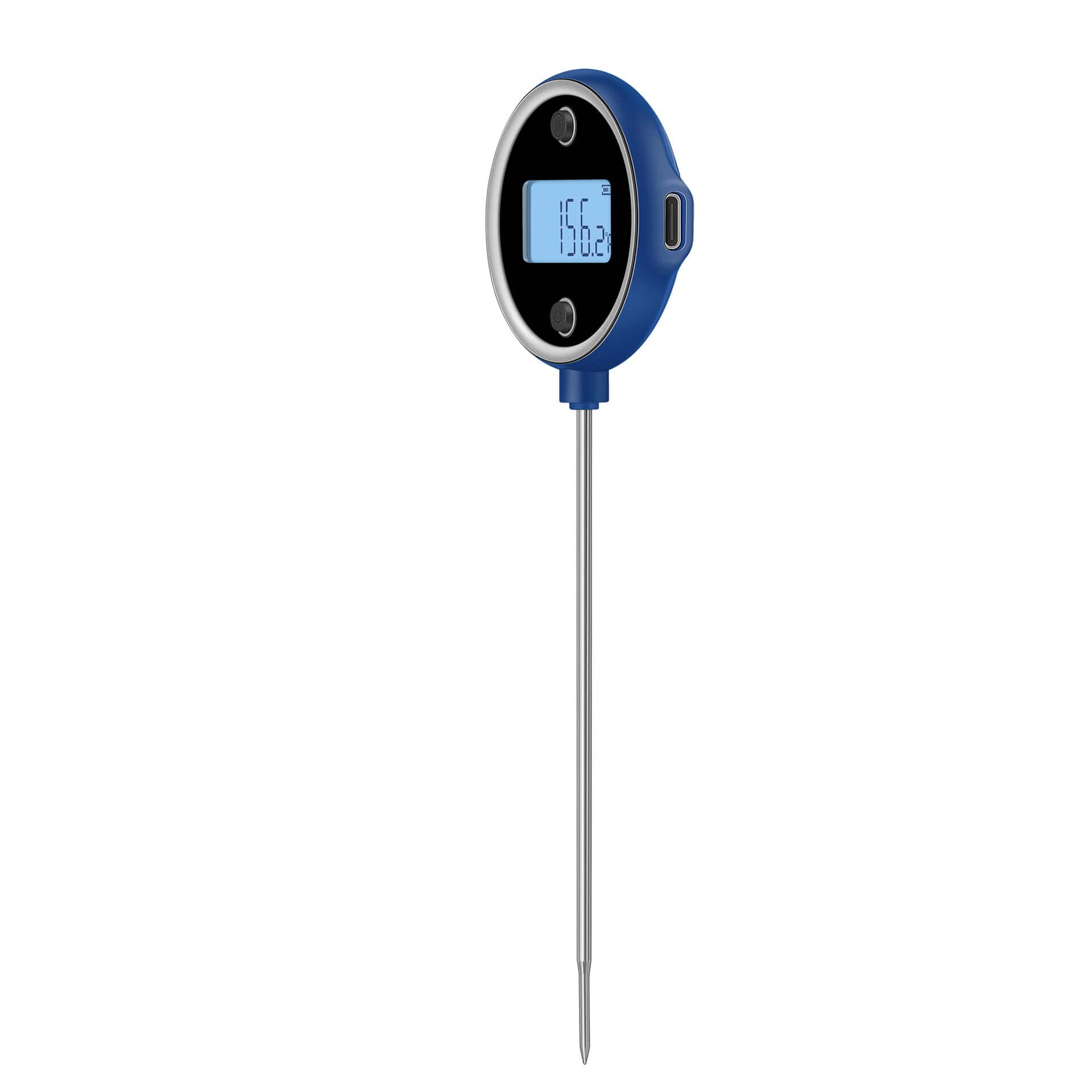 ChefsTemp Pocket Pro Instant Read Meat Thermometer for Grilling, Food, BBQ,  Kitchen Cooking, Oil Deep Frying & Candy (Nobility Blue) 