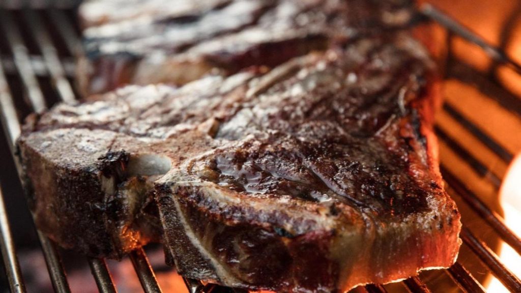 Grilled T-Bone Steak with Coffee Sauce