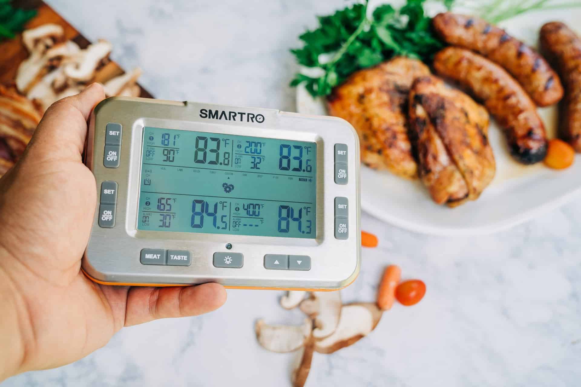 SMARTRO X50 Wireless Meat Thermometer 4 Probes 500ft Long Range