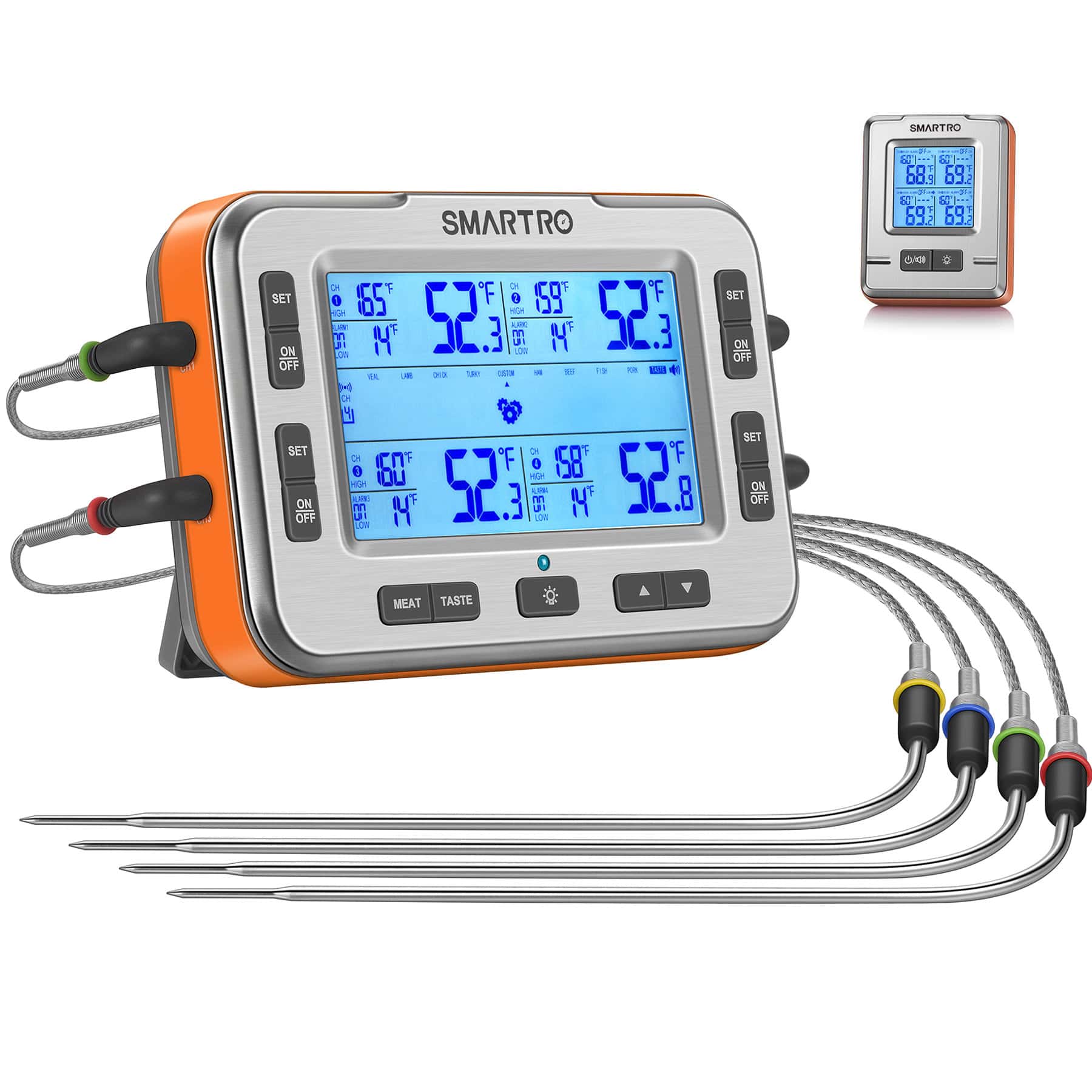 smartro-X50 Wireless Meat Thermometer 4 Probes