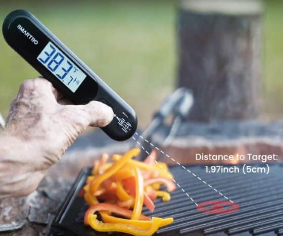 checking-grill-temp-using-infrared-thermometer An infrared thermometer is an ideal tool in cooking and for measuring food temperature