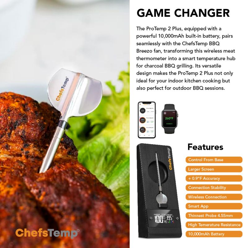 ProTemp 2 Plus Wireless Meat Thermometer | ChefsTemp