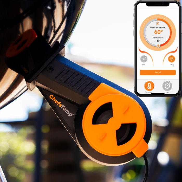 Wireless thermometer for grilling with app control, precise temperature tracking.