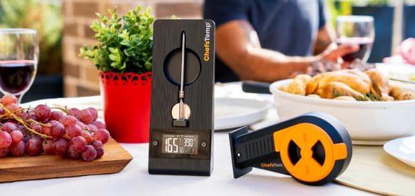 Wireless meat thermometer for accurate temperature control at home or professional kitchens.