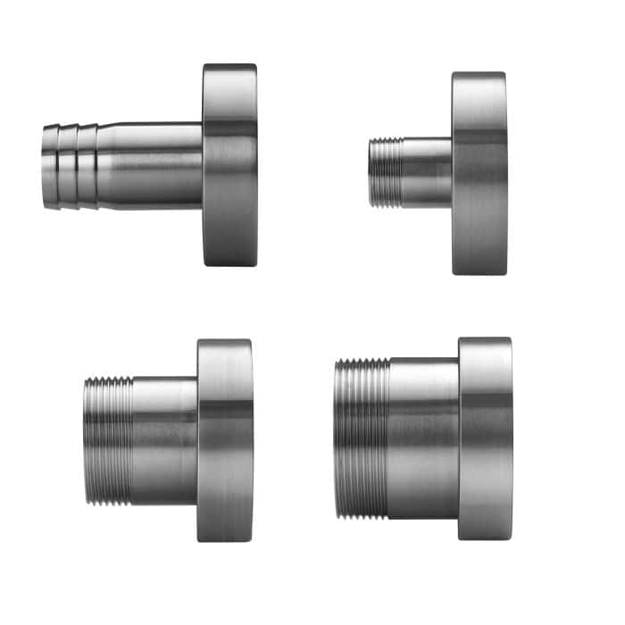 Precision stainless steel temperature probe fittings for chefs temp thermometers.