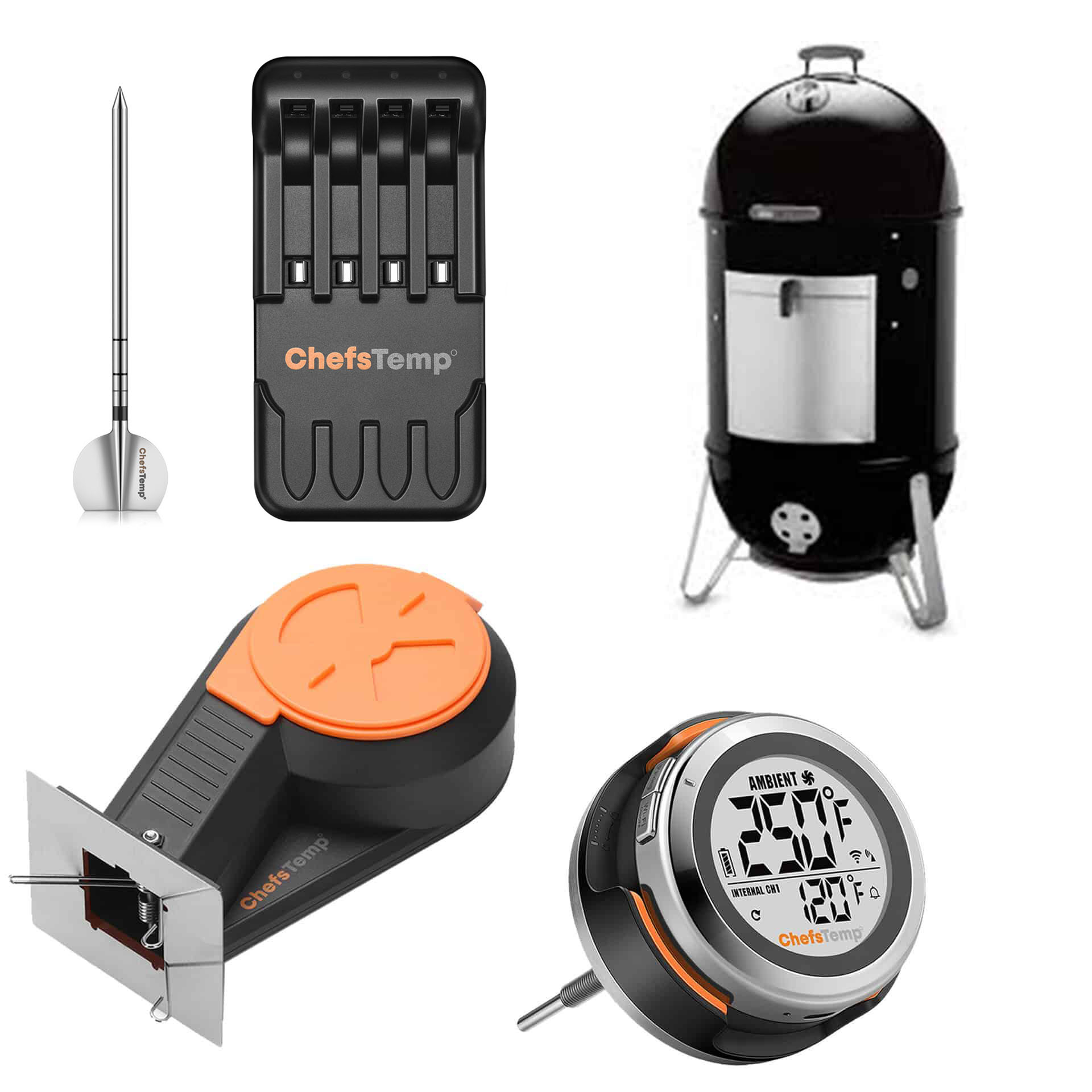 Digital meat thermometer for precise cooking temperature control.