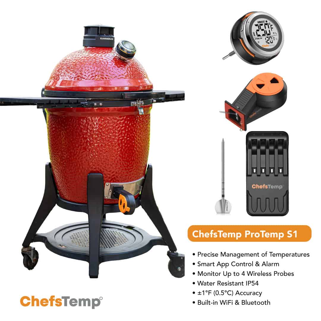 Wireless grilling thermometer with multi-probe monitoring, smart app control, and durable water-resistant design for perfect barbecue results.