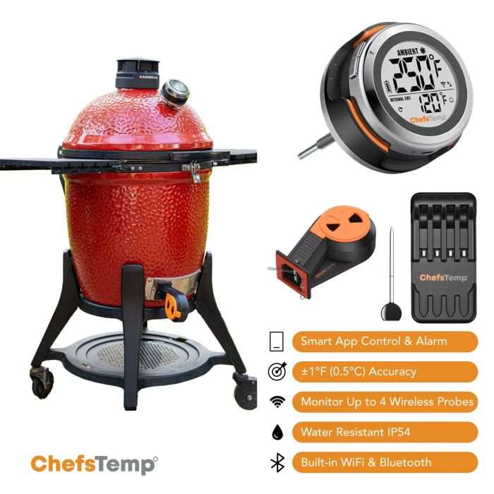 Wireless Thermometer with App Control for Grilling.