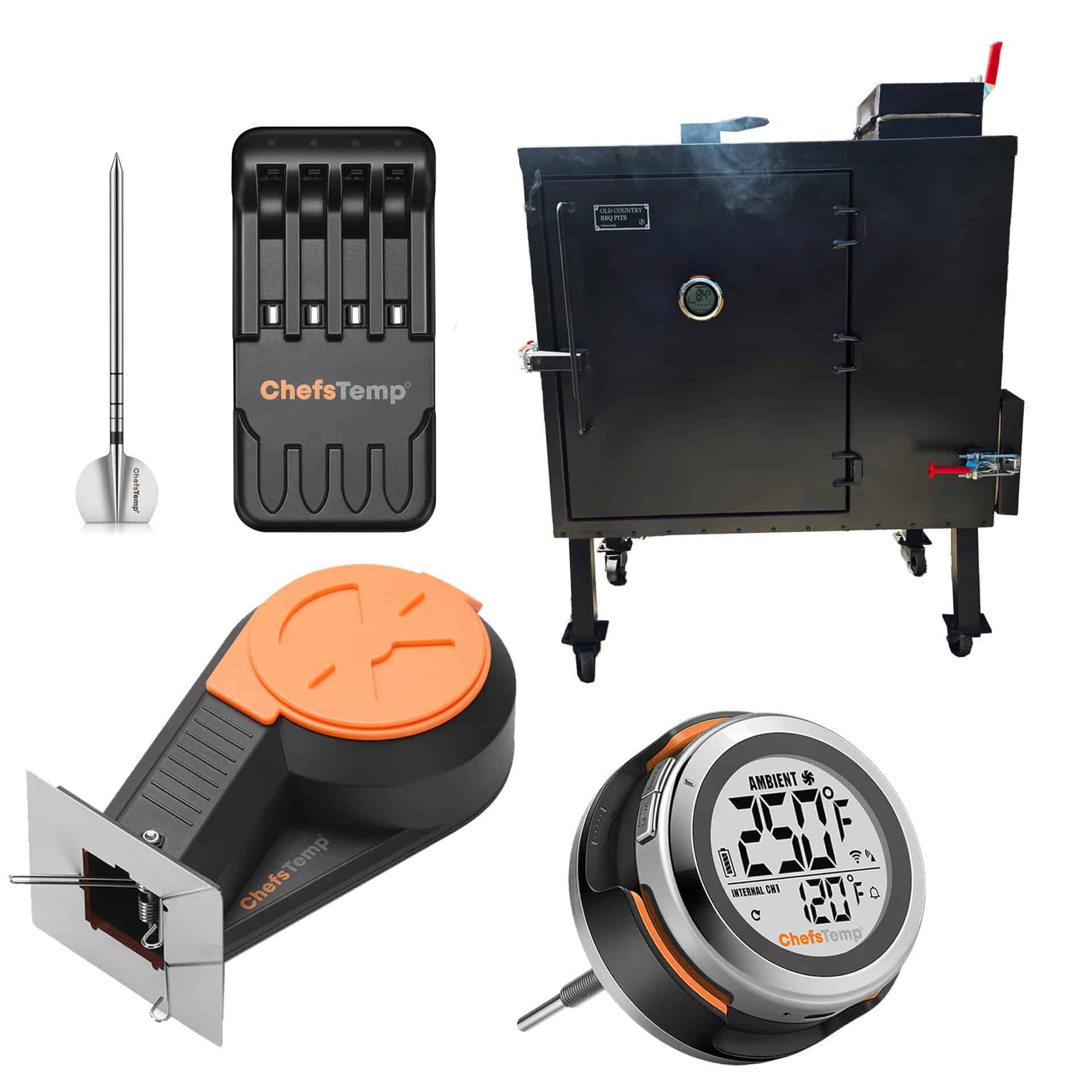 Digital cooking thermometer for precise temperature control in professional kitchens.