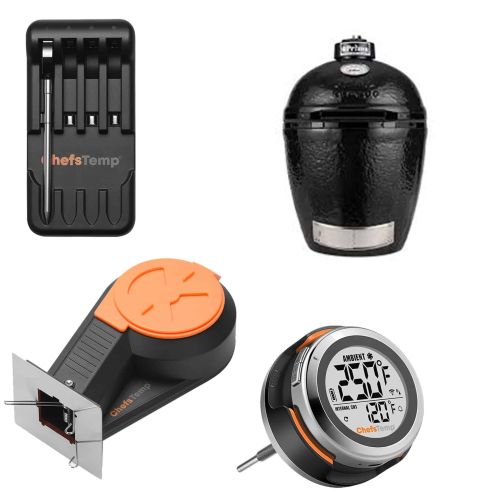 Wireless digital meat thermometer with multiple probes for precise grilling.