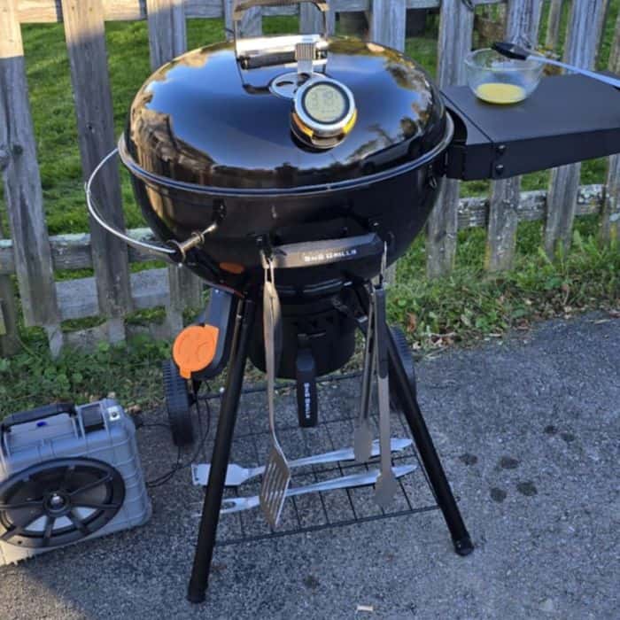 Premium digital grill thermometer for precise cooking, ideal for outdoor barbecue grills and smokers.