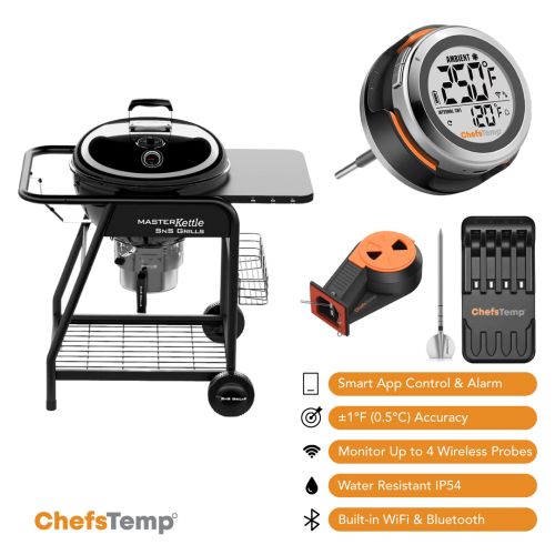Wireless grill thermometer with app control, accurate readings, and wireless probes for professional grilling.