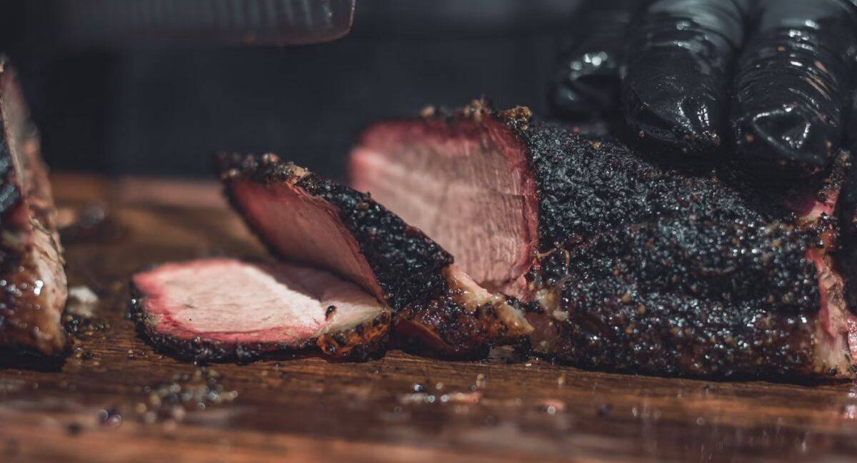 beef-brisket-kamado-joe-grilling Brisket grilled on a Kamado grill with a thermometer upgrade