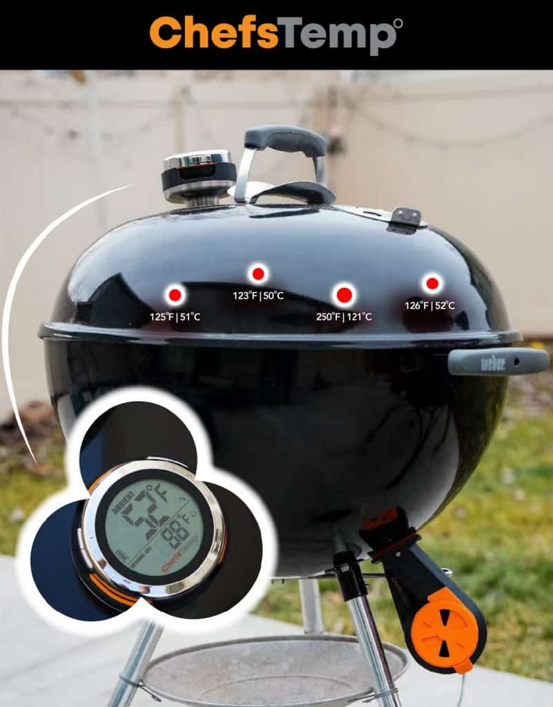 werber no wire setup4x5_1 Thermometer grill temperature monitor for enhanced cooking precision and food safety.