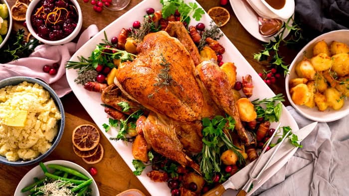 Christmas turkey dinner