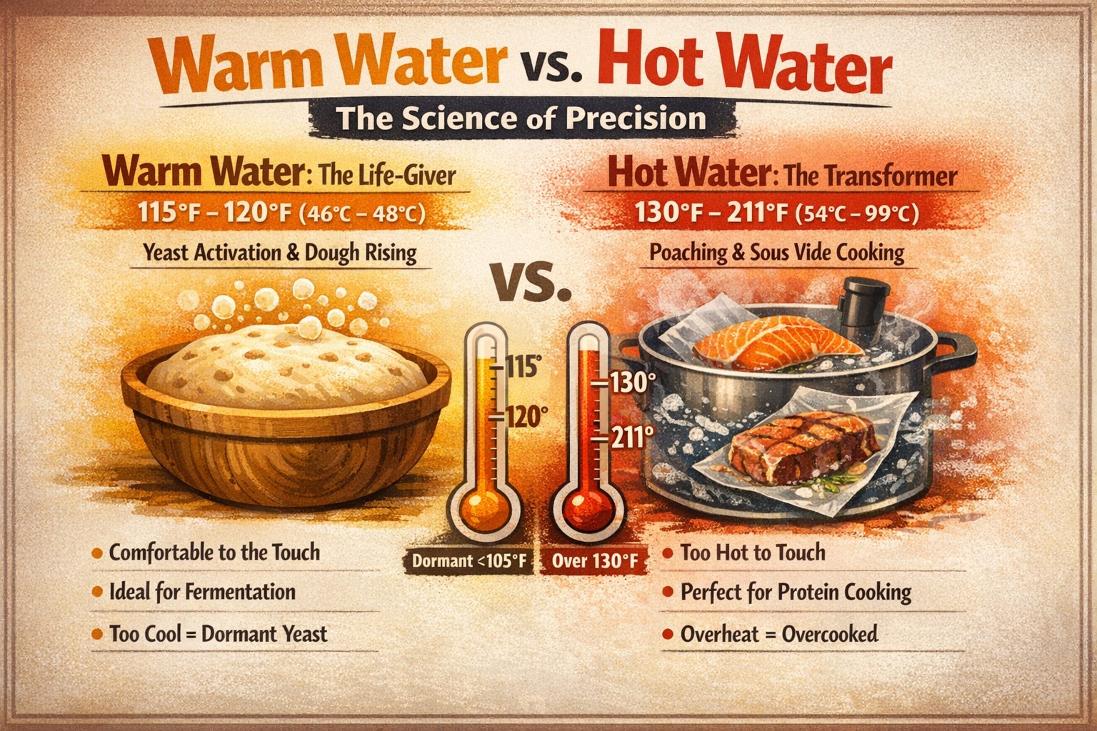 Warm water vs hot water