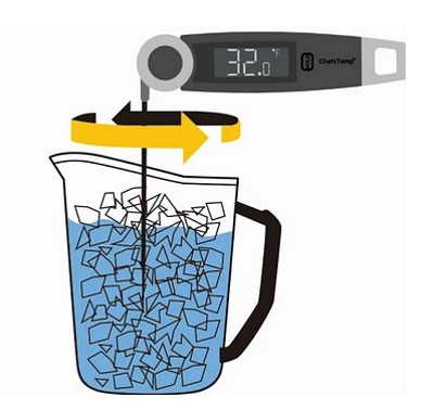 ice water test to calibrate digital thermometer