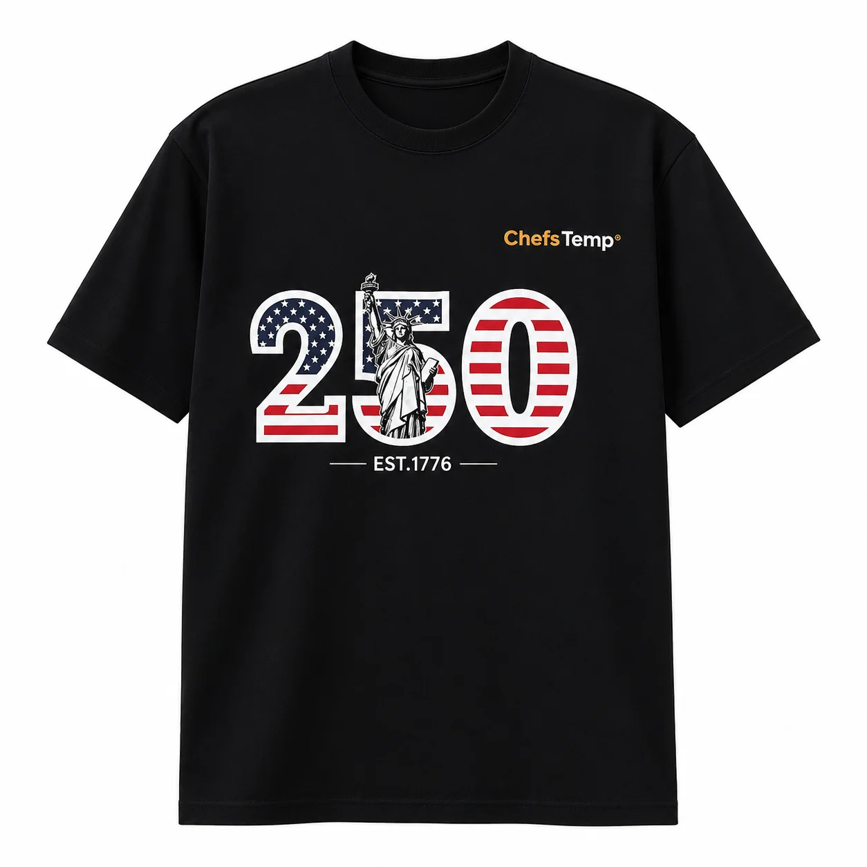 1 250th Anniversary USA 1776 T-Shirt – Patriotic Short Sleeve Tee - Image 1