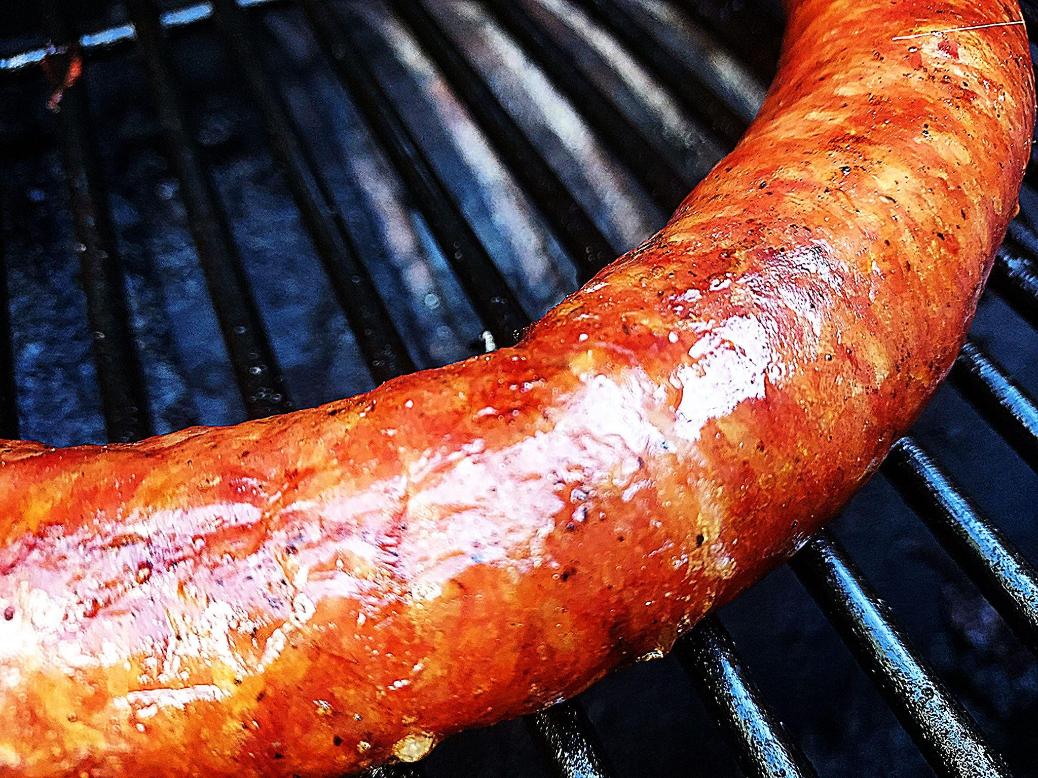 Bubbles Forming on Sausage Skin
