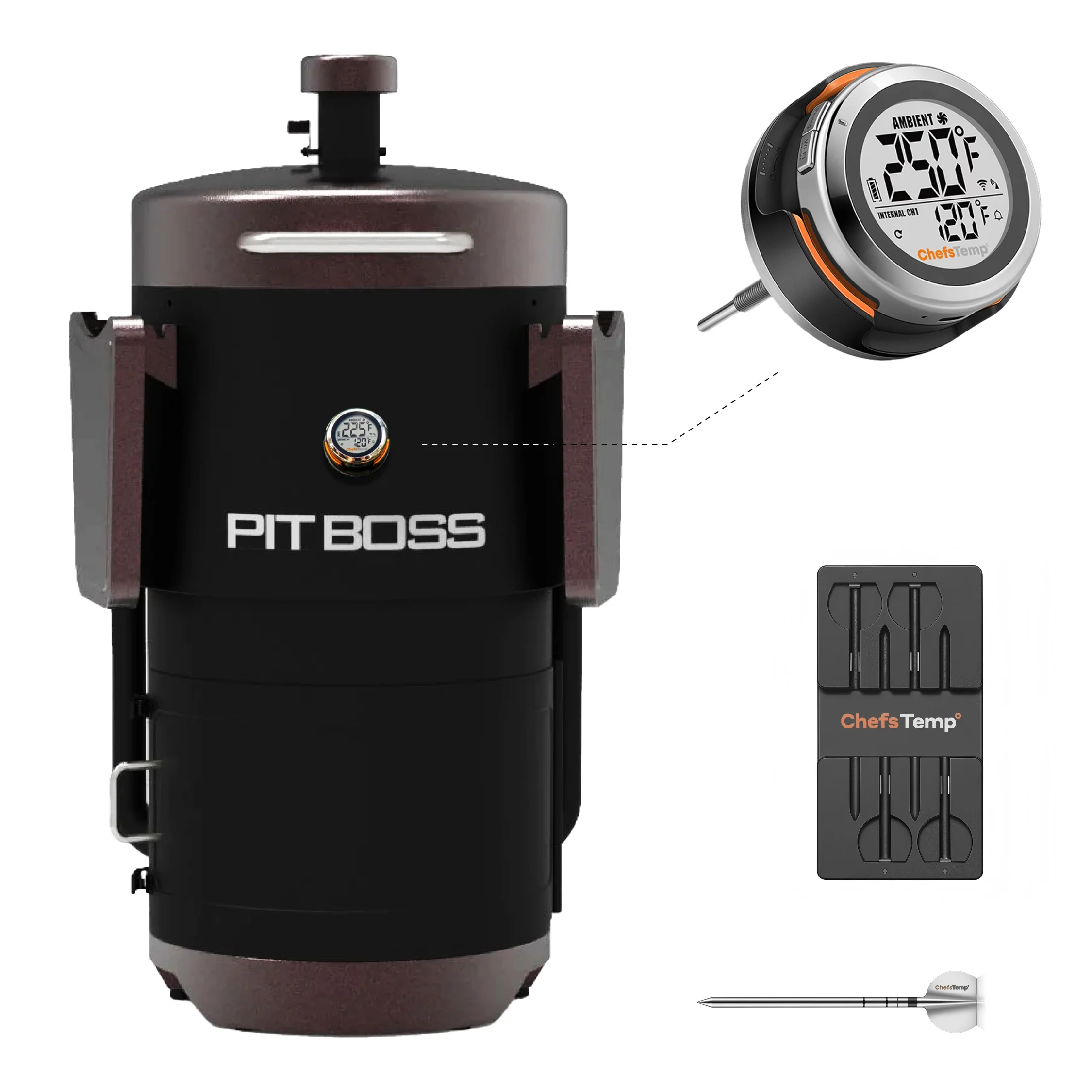 Mahogany-Champion-Barrel-Charcoal-Smoker S1 Bundle for Mahogany Champion Barrel Charcoal Smoker - Image 1